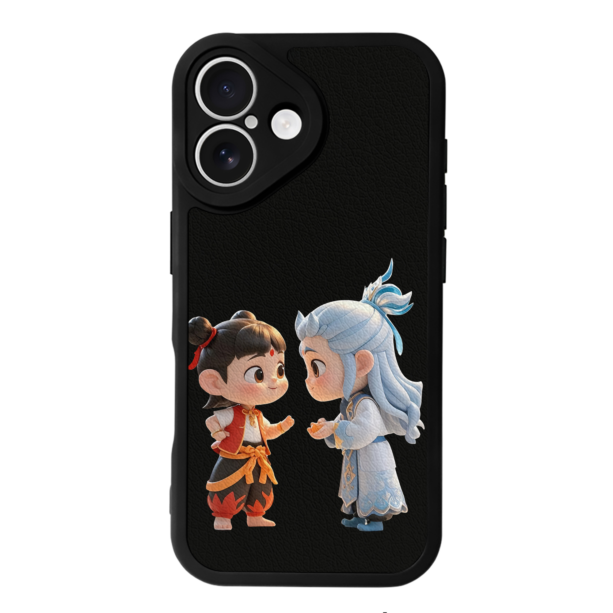 （画像用） Ne Zha 2 ナタ 魔童の大暴れ 【iPhone 16シリーズ対応】シリコンスマホケース（レザー調） 材質：シリコン